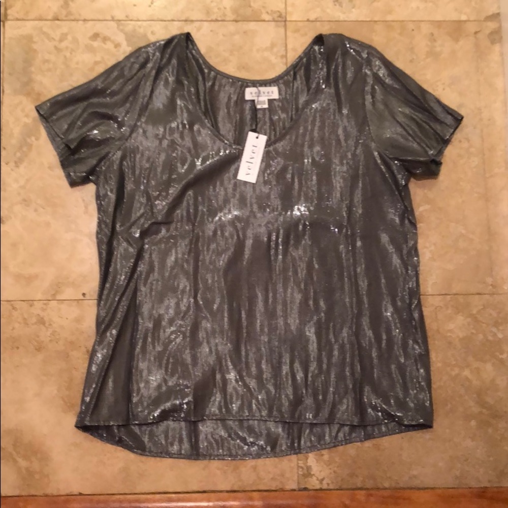 VELVET by graham and spencer shiny top